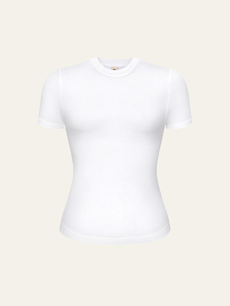 Deoineoseu Tight Basic T-Shirt (White)