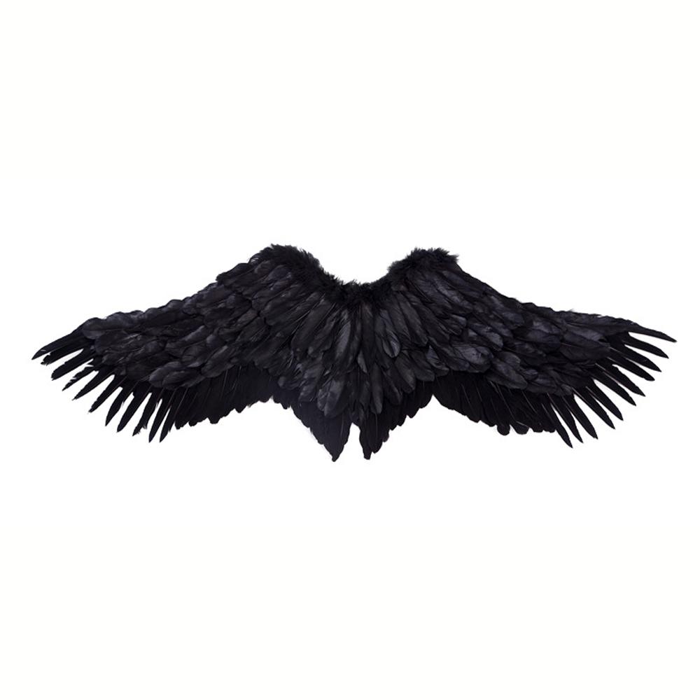 High Quaity Lightweight Angel Wings Foldable Realistic Black Devil Wings Unisex Cosplay Accessories