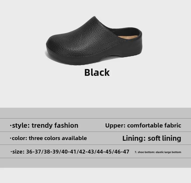 Chaussons de chef imperméables grande taille, chaussures d'infirmière tendance, pantoufles d'été pour couples