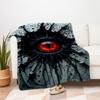 "Evil Eye Wall Art: Dark Gothic Decor with Spooky Branches"Blanket Flannel Throw Blanket for Sofa, Bed, Travel, Camping, Office