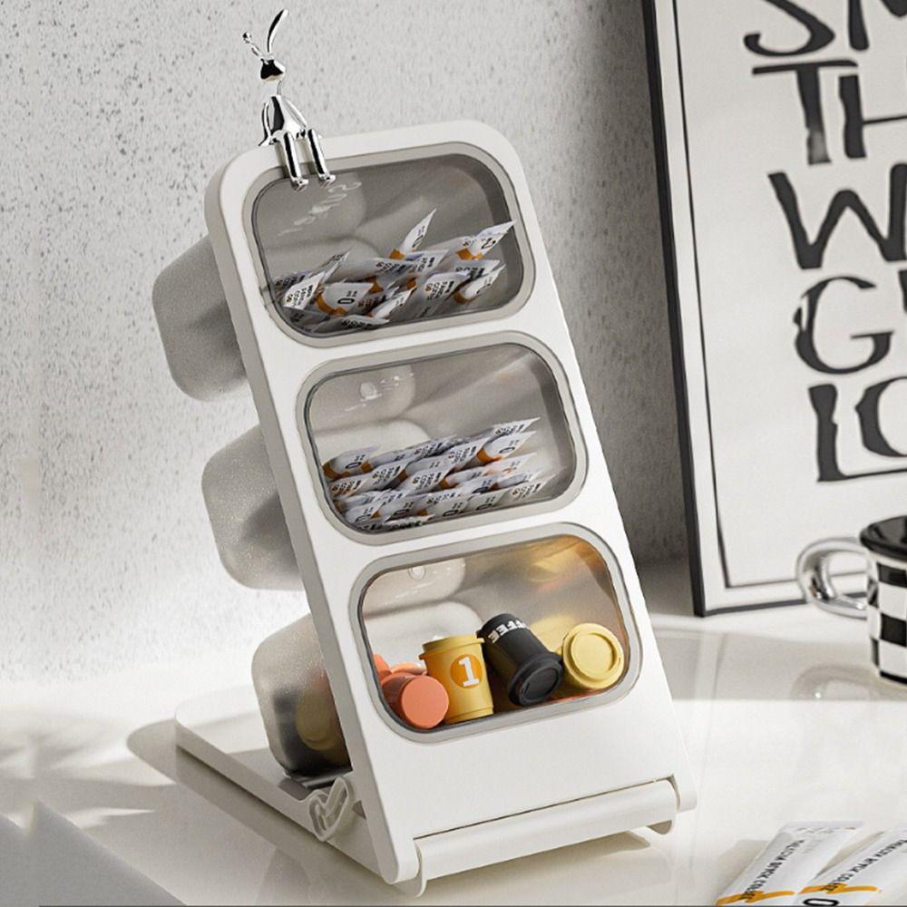 Removable Desktop Slanting Organizer Large Capacity Slanted Pen Holder  Cosmetic Storage
