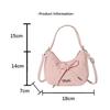 Underarm Bag Solid Color Shoulder Bag High-end Portable Crossbody Bag Butterfly Knot Small Size Handbag Versatile Use