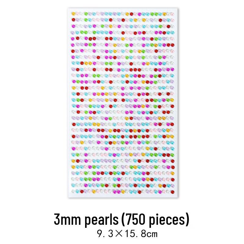 Gem Stickers: Kids' 3D Acrylic Crystal DIY Rhinestone Decorations, Colorful Cross-Border Designs for Girls