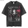 2026 Hot Sale Silent Hill F Oversized T Shirt Cotton Vintage Washed T-shirt for Men Women Hiphop Streetwear Short Sleeve Oversized Tee Loose Tops