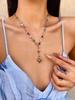 Bohemian Long Y-Shaped Necklaces for Women Metal Clavicle Chain Gold Color Choker Holiday Party Jewelry Necklace Gift Collar