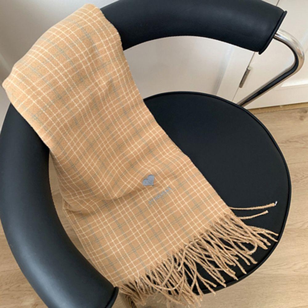 Autumn Lattice Thickened For Girls Grid Wraps Plaid Scarves Korean Style Shawls Knitted Shawls