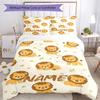 3pcs Custom Name Lion Bedding Set Duvet Cover Closure Includes 1 Duvet Cover & 2 Pillowcases, Soft and Comfortable for All Seasons.