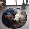 Two Tigers Round Rug Floor Mat Door Mat Entrance Mat for Home Decoration Living Room Decoration