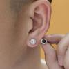 Trendy 925 Sterling Silver Needle Earrings For Men Jewelry Charming Crystal Black Earrings Male Piercing Accessories