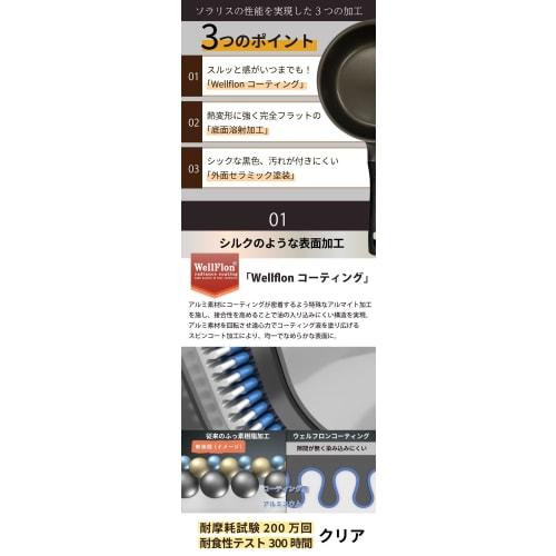 Solaris 28cm Frying Pan with New Coating for Smooth Food Flow, Induction/Gas Compatible