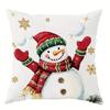 Poszewka na poduszkę dekoracyjną na Boże Narodzenie z motywem karety Świętego Mikołaja i bałwana, wzór choinki, odpowiedni do pokoju domowego, poszewka na poduszkę na sofę