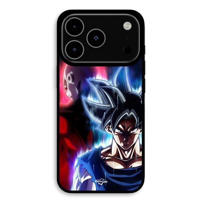 Hülle Für iPhone 18 Pro Max Dragon ball z super vorne schwarz Maniacase schwarz