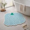 Decorative Fall Bathroom Rug Pumpkin Bath Mat, Absorbent Diatomaceous Earth Rug, Non-slip Polka Mat Dot for Front Door Kitchen Autumn Decor