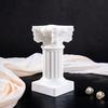 Roman Pillar Candle Holder Mini Greek Column Candle Stand Resin White Candlestick Holder for Wedding Banquet Home Table Centerpiece Photo Prop