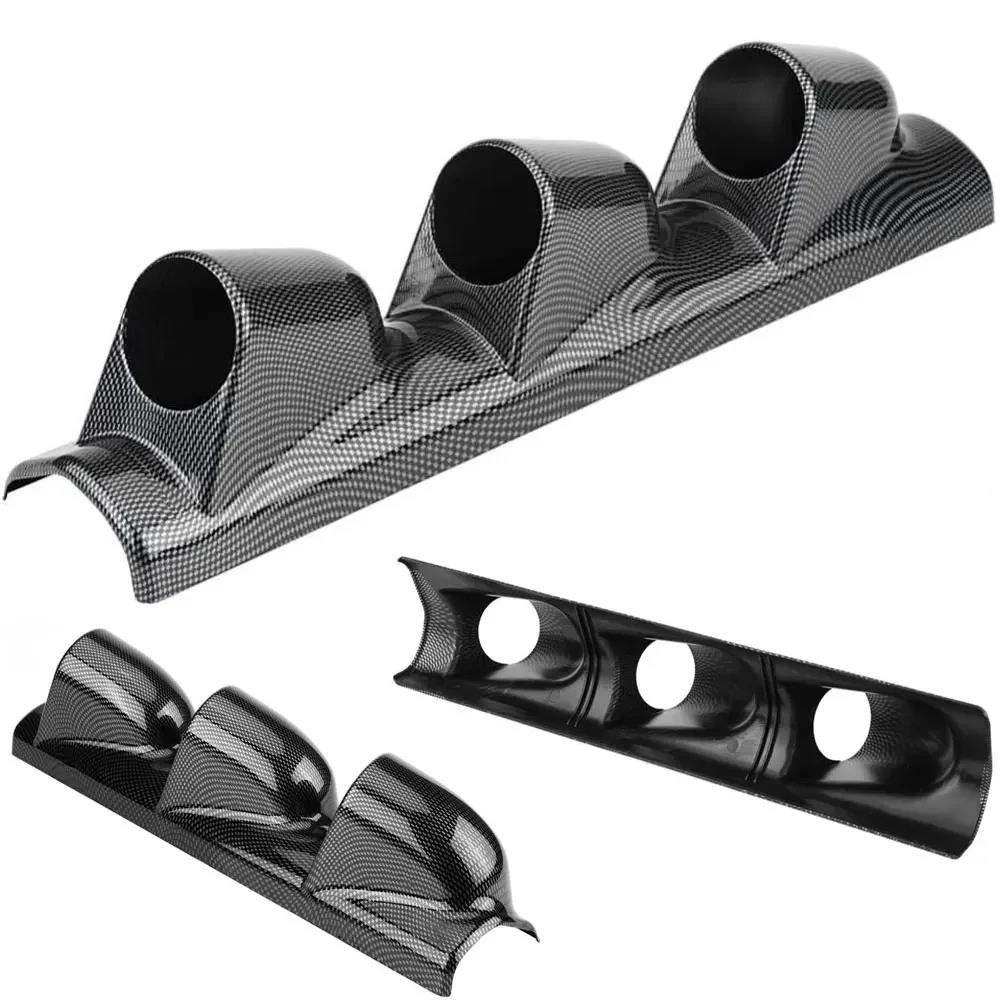 Supporto per Pod Portastrumenti Universale per Auto 52/60mm Montaggio su Montante A Triplo 3 Fori Pod per Strumenti Tazza per Strumenti Cruscotto ABS Nero Accessorio per Auto