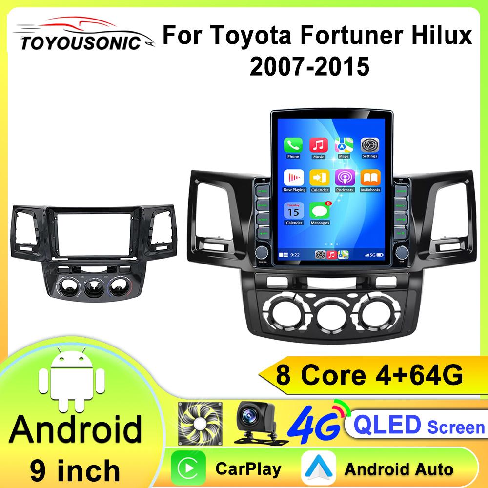 Android 13 2din Carplay Car Radio for Toyota Fortuner HILUX Revo Vigo 2007-2015 Multimedia Video Player Stereo GPS 2din Dvd