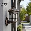 Eco Friendly Solar Garden Lamp Vintage Wall Light, Motion Sensor Outdoor Sconce with Glass Villa Exterior Shade, Waterproof Lantern for Patio