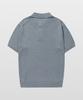 MANNERGRAM Upw Washable Cotton Polo Short Sleeve Knit Mogador Blue
