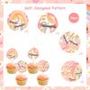 Cheereveal Roll Skating Birthday Decorations - 36 Pack Groovy Theme Let’s Roll Cupcake Toppers, Table Dessert Cupcake Picks, Happy Birthday Party