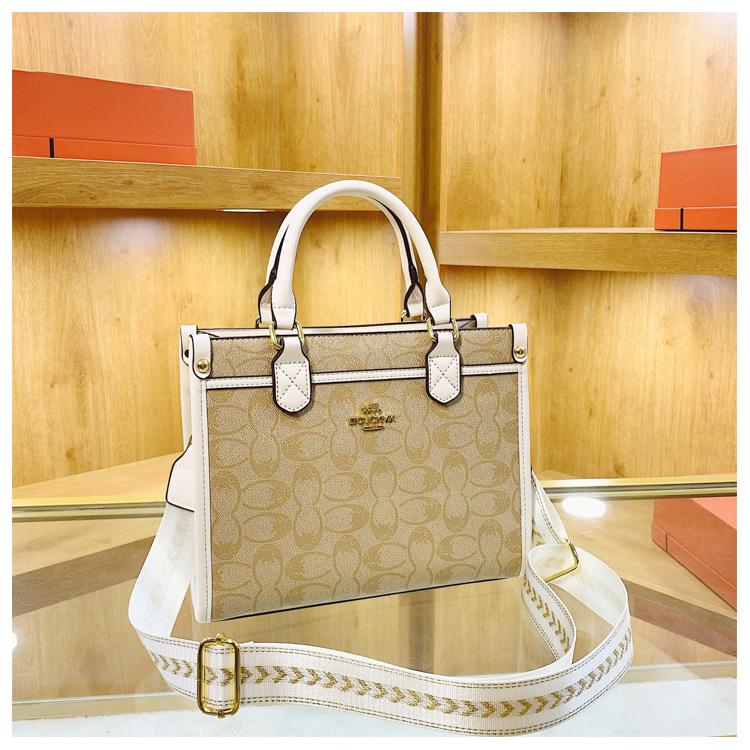 Premium bag women's new retro printed handbag popular small square bag classic shoulder women's bag