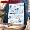 Bluey Customize Your Name Diamond Painting Round Diamond Diy Frameless Holiday Artwork Suitable For Home Office Wall Decoration
