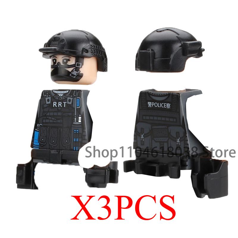 Military Soldiers Figures Weapons Building Blocks Accessories Two-color Guns Assault Sniper Rifles M16 M4 Model Bricks Toy Gift