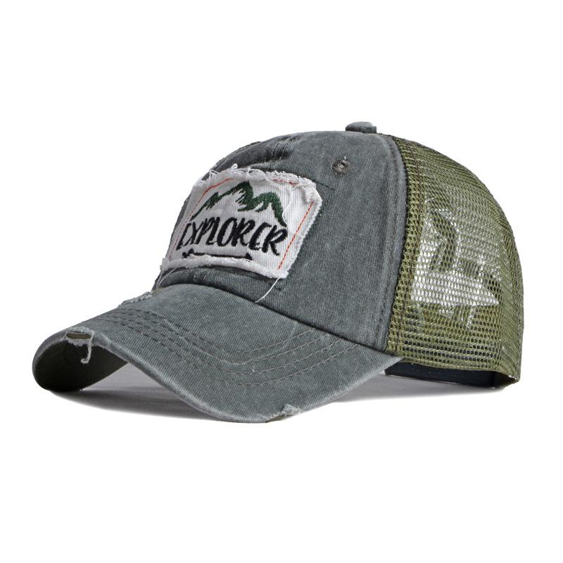 

Кепка весна-літо Чоловіча бейсболка для альпінізму на відкритому повітрі Порожниста кепка з сіткою Жіноча сонцезахисна кепка армія зелений колір