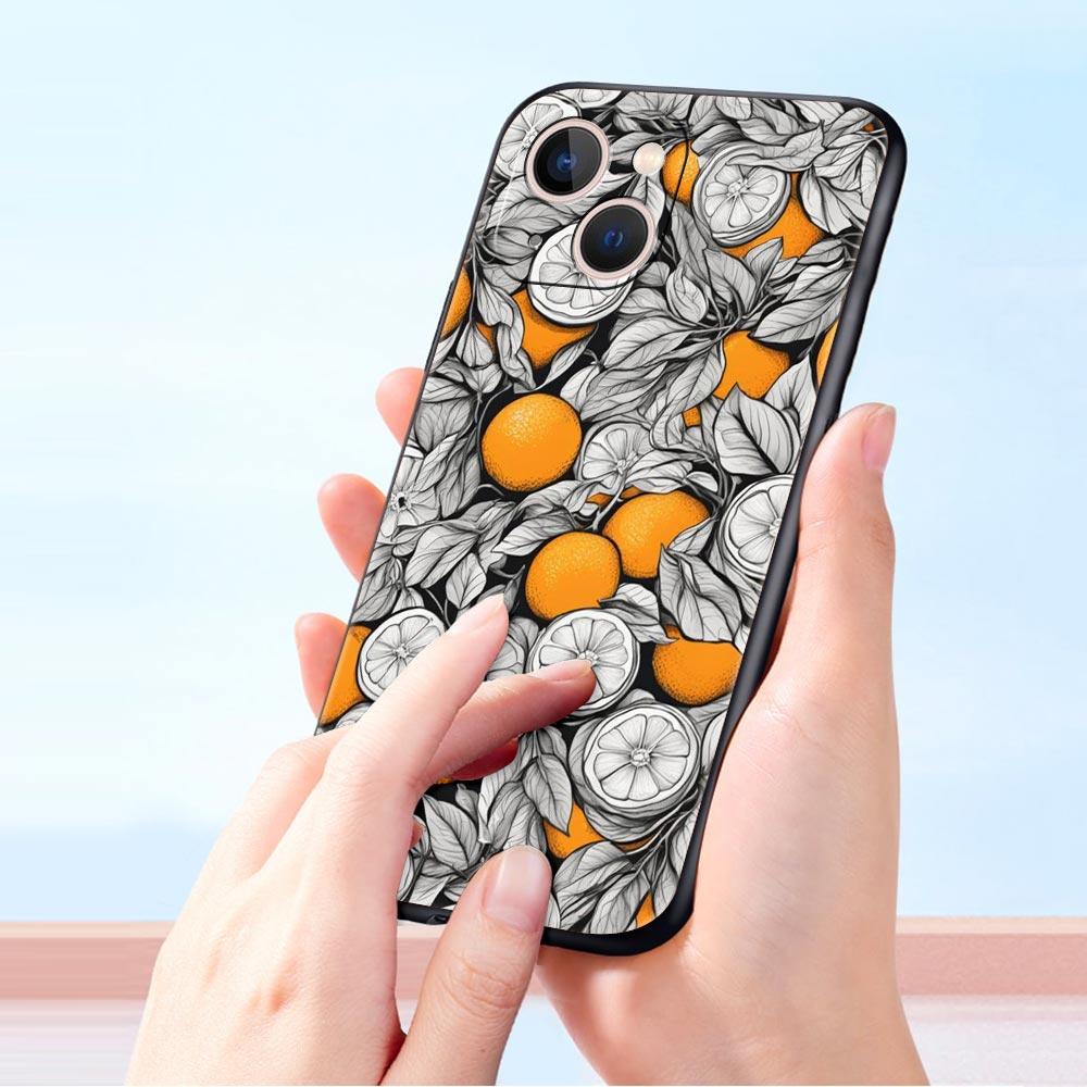 Summer Fresh Fruit Lemon Print Phone Case Cover for iPhone 17 16 15 14 13 12 11 Pro Max 17 Air Plus Shockproof Soft TPU Shell