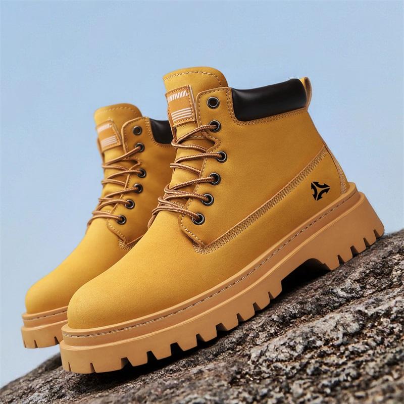 Ny mote Høst Og Vinter Høytopp for menn Martin Boots Studenter Mann Gutter Trending Soft Sole Arbeidssko Arbeidsbeskyttelse Martin Sneakers
