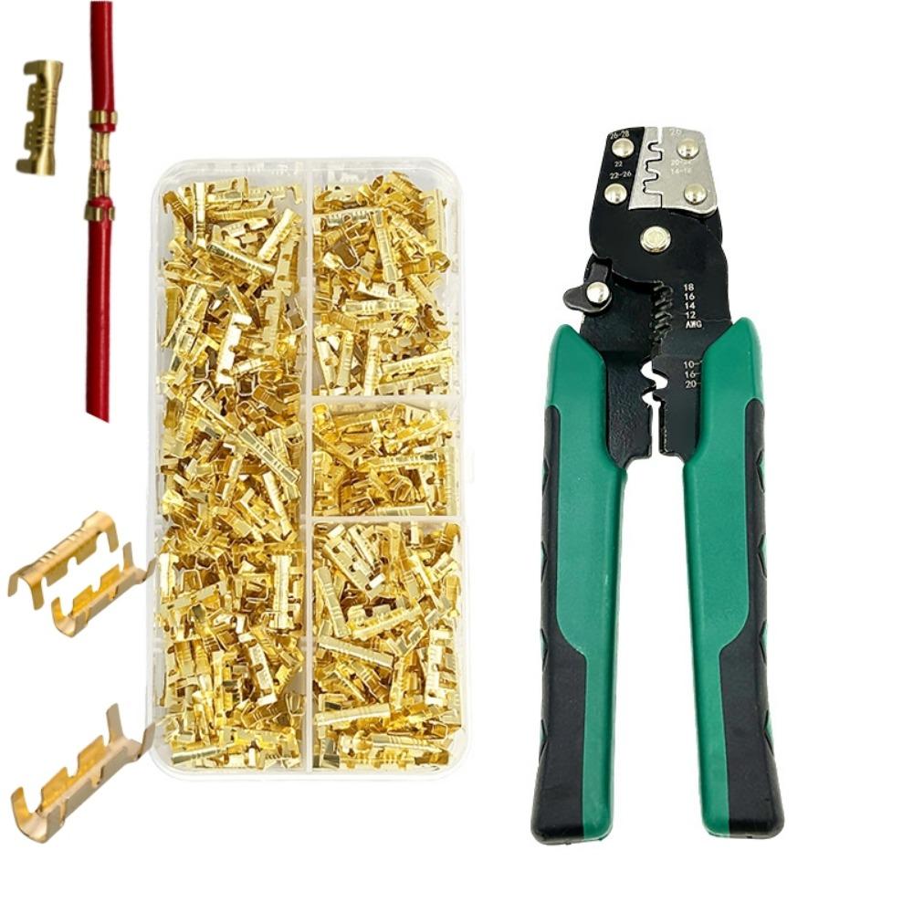 U-Shaped Double Crimp Terminal – Non-Insulated Wire Connector for 0.3-1.5mm² Cables | Electrical Terminal Lug, Easy Wire Joining