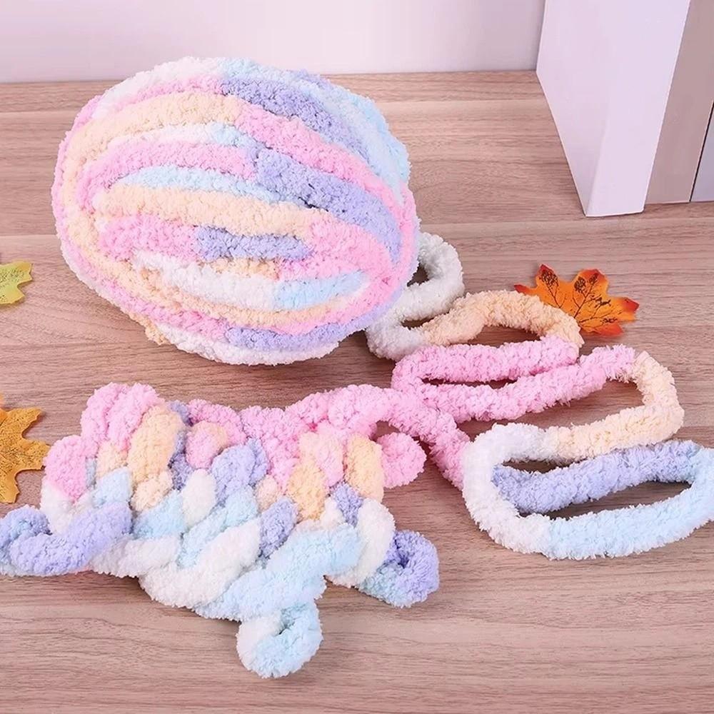 Mehrfarbiger dicker Garnknäuel Großer Knäuel Handstrickgarn Kissen Garn Chunky Garne Schalstricken