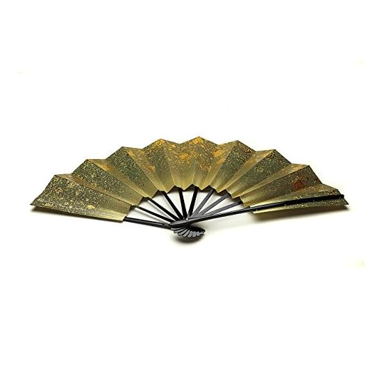 Kyoto Folding Fan, Dance Fan, Fantasy, Made in Japan, Gold, 9.5 sun (approx. 29cm), Kyoto, Black Lac
