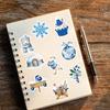 50PCS Blue Winter Stickers Scrapbooking Laptop Graffiti Room Community Art Picture Diary Fashion Phone Fun Christmas Sticker