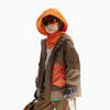 MQD Boys' Colorblock Hooded Trench Coat