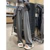 Petite Women's High-Waisted Velvet Pants: Thick, Glutinous Rice Texture, Casual, Slimming, Loose, Straight & Wide Leg, Floor-Length for Autumn/Winter.