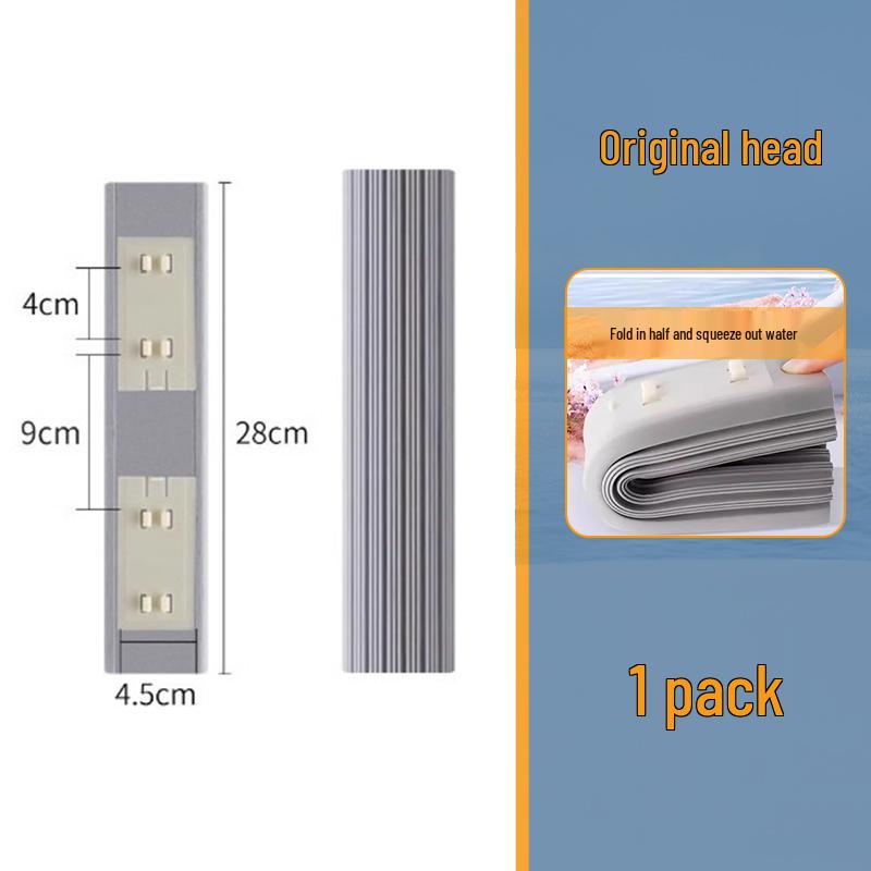 Универсальная сменная насадка для швабры-губки One-Click - Впитывающая хлопковая головка с резьбой