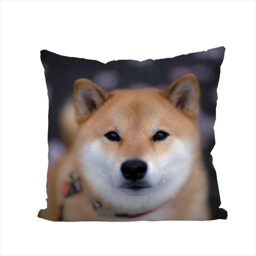 Shiba Inu Pillow Case For Car Sofa Decorative Home Doublesided Print Plush Square Throw Pillow Cushion Cover