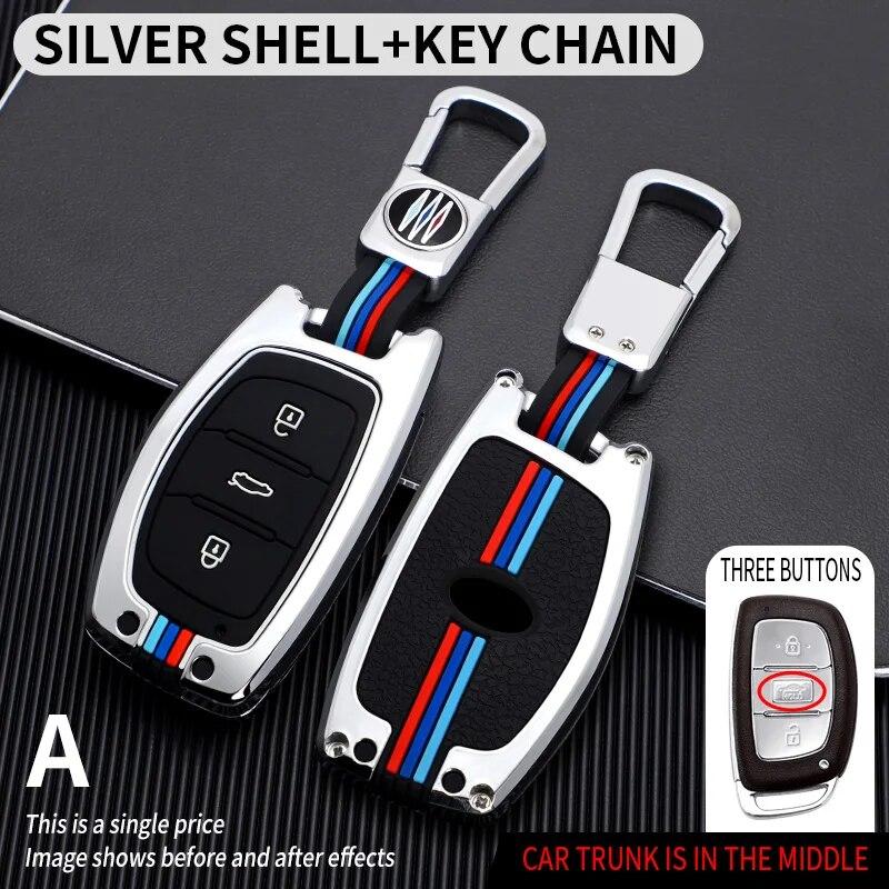 Zinc Alloy Car Fob Key Case Cover For Hyundai Tucson Creta Ix25 Ix35 I10 I20 Ix20 HB20 Elantra Sonata 2015 2016 2017 2018