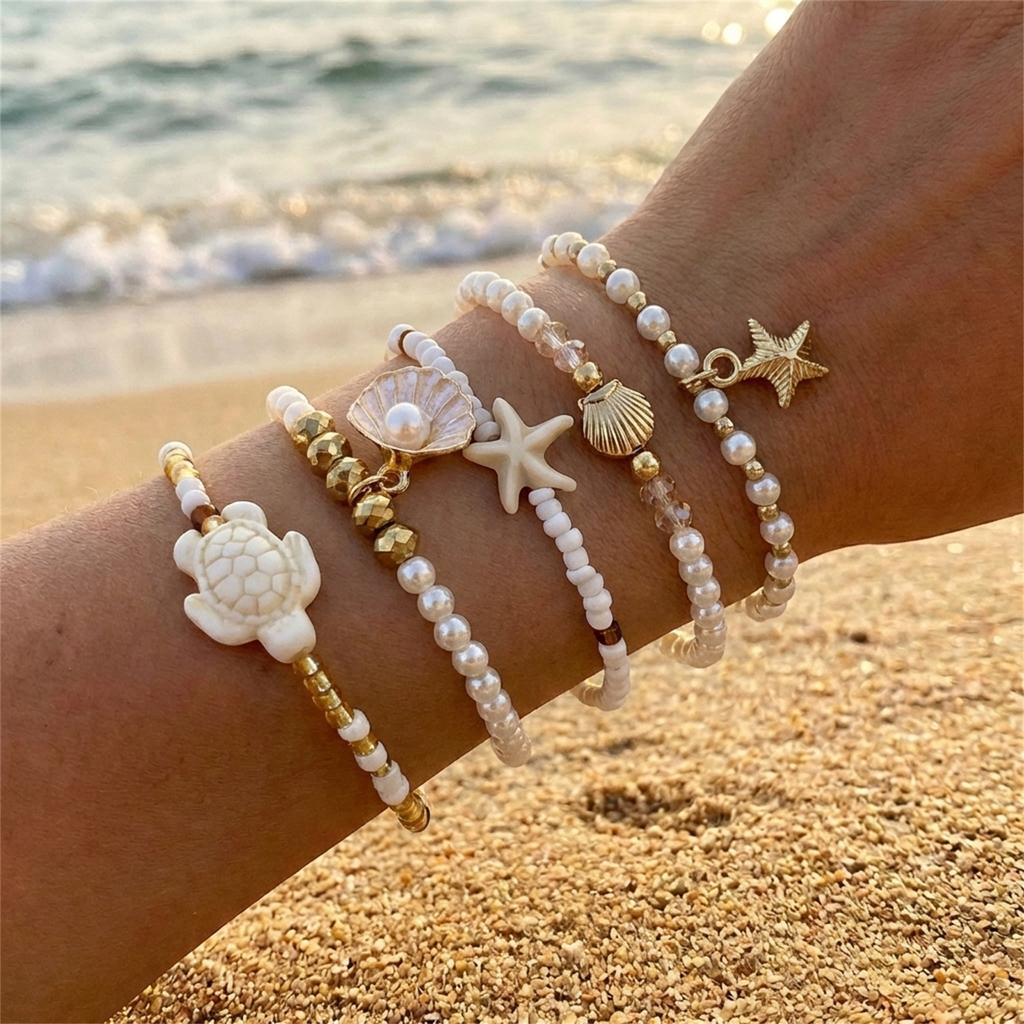 Bohemian Vintage Beaded Bracelet Set - Multi Layering Bracelets for Women Stackable Jewelry Gift