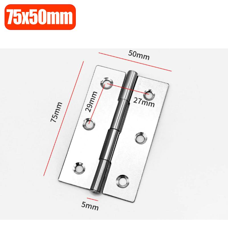 2-10PCS Furniture Cabinet Door Hinges Stainless Steel Wooden Box Folding Butt Hinges Drawer Fitting Closet Hinge Hardware Tools