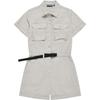 Woven Jumpsuit Fashion Casual Loose Work Shorts Women Shorts Light-Gray T11W331706F-GY