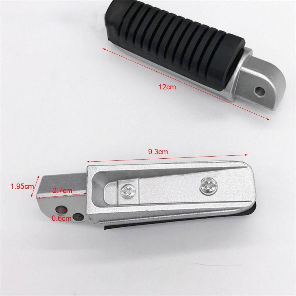 Aluminum Motorcycle Front Footrests Black Anti-Slip Motorcycle Pedals Easy Installation Motorbike Foot Pegs
