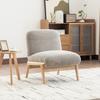 Scandinavian Fabric Lounge Chair – Soft Chenille Fabric and Sturdy Wood Frame, Ideal for Living Room & Bedroom, Gray
