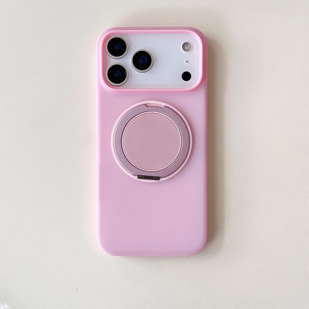 Macaron Color Jelly 360 Bracket Stand For Magsafe Phone Case for iPhone 17 16 15 14 13 Pro Max Air Shockproof Silicone Cover