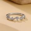 Zircon Geometric Wave Rings For Women Gold Color Stainless Steel Ring Hypoallergenic Wedding Christmas Jewelry Gift