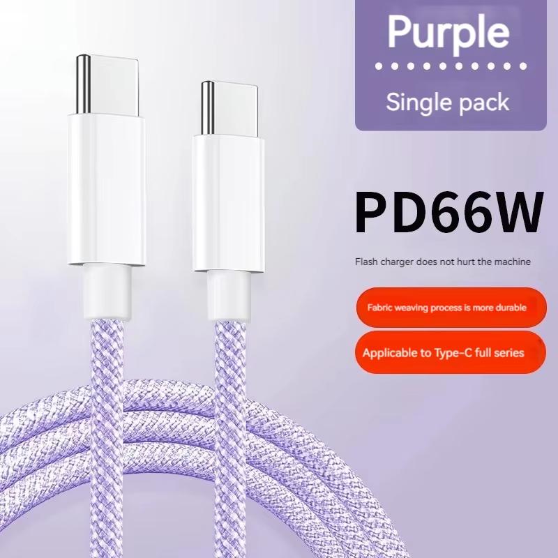 1M 1.5M 2M Cablu Colorat USB-C la Type C Pentru 15 Pro Max Încărcare Rapidă PD 60W Pentru Xiaomi Samsung Accesorii Cablu Împletit