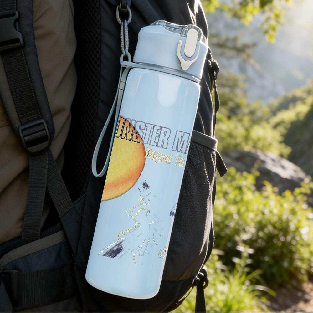1PC Female Figure 750ml Sports Water Bottle Leakproof Straw Lid Outdoor Office Home