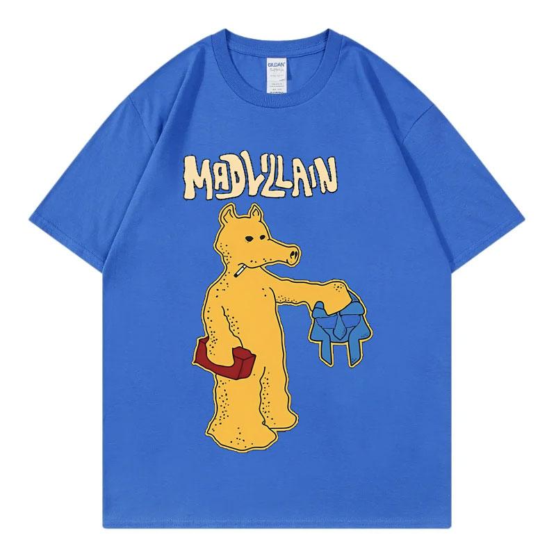 Funny Cartoon Rap Quasimoto T-shirts Rapper Mf Doom Mad Villian Graphic T Shirts Men Women Hip Hop Fashion Short Sleeve T-shirt