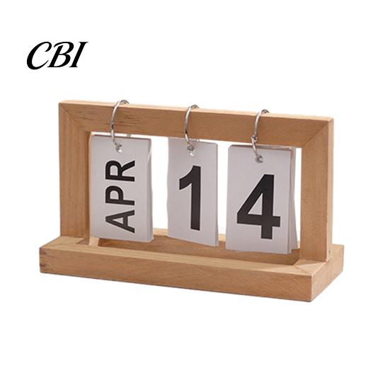 Office Desk Calendar Perpetual Daily Flip Calendar, with Solid Wood Reusable Wooden Base, Page-turning Ornament, Minimalist And Home Decor Adjustable коричневый