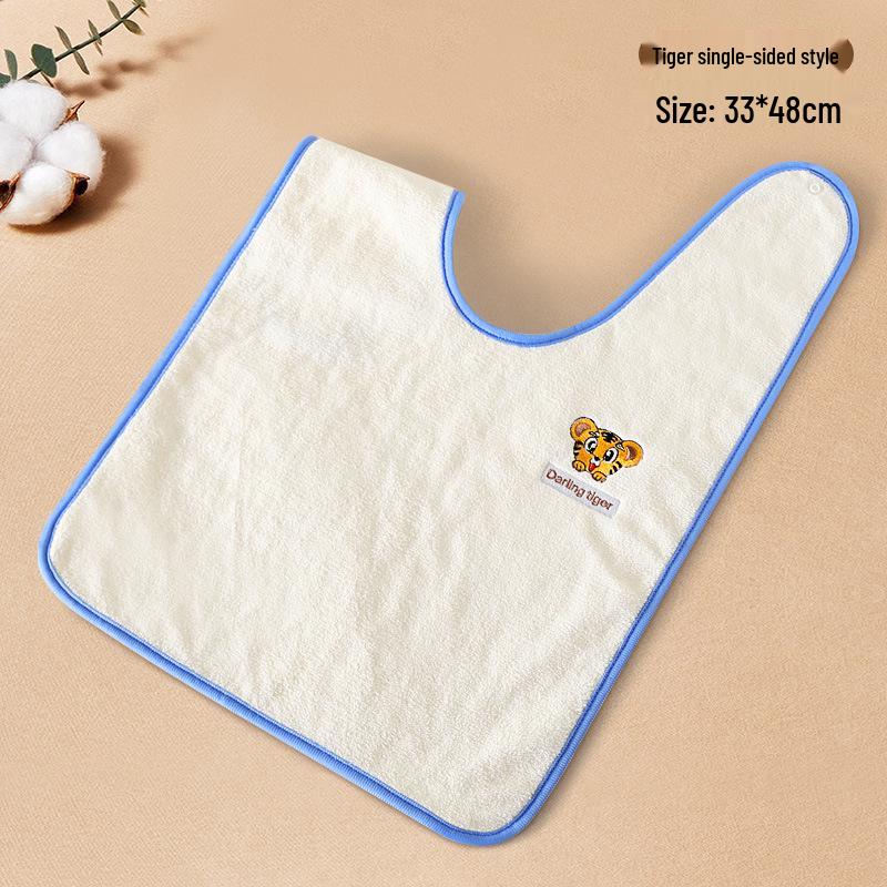 Waterproof Coral Fleece Toddler Bib for Washing, Brushing, and Eating